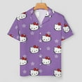 thumbnail image 2 of Hello Kitty Women Pajamas Set Short Sleeve Sleepwear Button Down Nightwear Soft Pjs Set with Pockets, 2 of 7