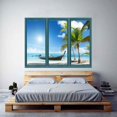 thumbnail image 2 of IDEA4WALL Wall Murals for Bedroom Fake Window Beach Blue Window Removable Wallpaper Peel and Stick Wall Stickers - 24x32 inches, 2 of 4