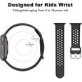thumbnail image 3 of Pinsai for kids Apple Watch band waterproof silicone strap for Boys Girls compatible with Apple Watch Series 7/6/5/4/3/2/1/SE 38mm 40mm 41mm & 42mm 44mm 45mm, 3 of 7