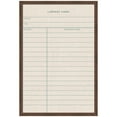thumbnail image 4 of Kate and Laurel Framed Fabric Pinboard 26 x 38, Linen Library Card Printed Linen Classic Bulletin Board for Use as a Vision Board or Wall Organization, Florence Medium Brown Frame, 4 of 8