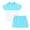 Baby Blue, variant on HAOYUNL 3M-13Y Baby Kids' Summer Cotton Outfit Toddler Youth Solid Color Short Sleeved Set for Children