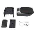 thumbnail image 2 of Front Center Console Armrest Box Organizer with USB Charging Port, Adjustable Width for Most Vehicles, 2 of 7