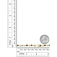 thumbnail image 6 of Gem Stone King 18K Yellow Gold Plated Silver Green Nano Emerald and Black Onyx and White Lab Grown Diamond Bracelet for Women (2.40 Cttw, Gemstone May Birthstone, Round 4MM, 7 inch), 6 of 6