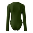 thumbnail image 5 of Women Fashion Turtle Neck Long Sleeve Solid Tops Bodysuit Jumpsuit, One-Piece Stretch Fit for Casual & Everyday Wear, 5 of 6