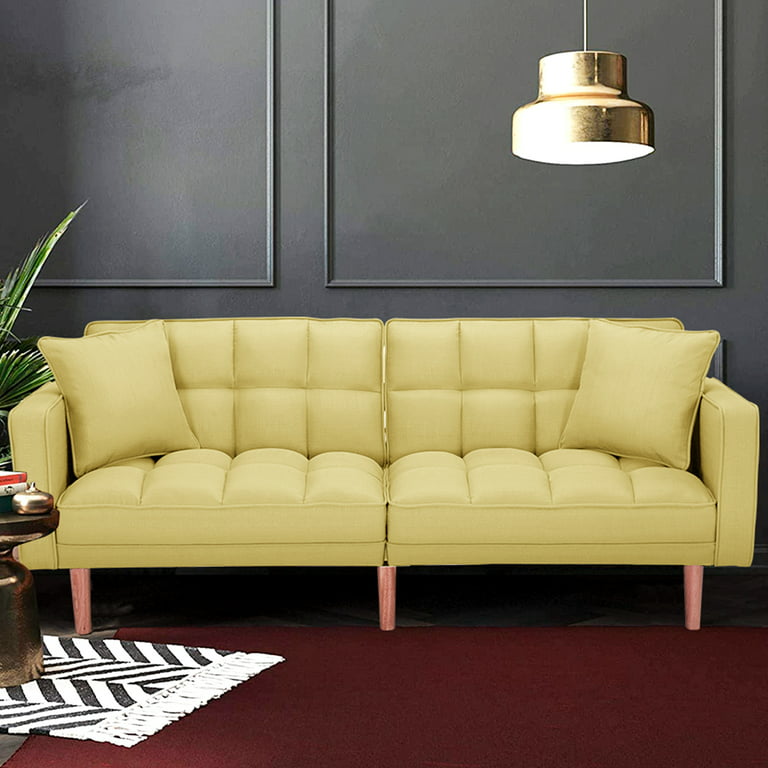 Twin Upholstered Pillow Back Futon Chair