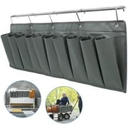 GIMGONG RV Shoe Pockets 10 Pockets Heavy Hanging Bedside Storage Organizer with Sturdy Hooks Storage Pockets Hangs on bed for Shoes Toys and Tool Accessories