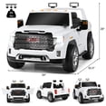 thumbnail image 2 of Gymax 12V Licensed GMC Kids Ride On Car 2-Seater Truck w/ Remote Control White, 2 of 10