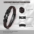 thumbnail image 5 of Gifts for Men Infinity Knot Braided Leather Bracelet for Brother, Eternal Friendship Bracelets, Birthday Christmas Holiday Jewelry Gift for Him, 5 of 5