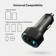 thumbnail image 5 of CODi 65W Triple Port USB-C Car Charger – Fast Charging Adapter for Laptops, Tablets & Phones – 2 USB-C + 1 USB-A, 5 of 5