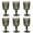 Black, variant on KINGSTONE Drinkware Set,6-Piece Vintage Embossed Stemmed Glass Goblets,9.47oz