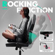 Dowinx Ergonomic Gaming Chair, Breathable Leather with Pocket Spring Cushion