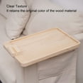 thumbnail image 3 of Wooden Sofa Tray, Versatile Usage Couch Arm Tray Portable Design Convenient Use Bambusoideae Safe and Practical Phone Holder  for Breakfast Snack Dessert, 3 of 7