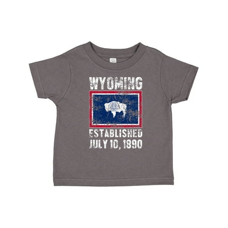 

Inktastic Established July 10 1890 Wyoming Flag Gift Toddler Boy or Toddler Girl T-Shirt