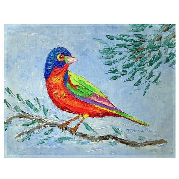 Betsy Drake Interiors PM1449 Palette Painted Bunting Place Mat, Set of 4