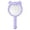 purple, variant on RAGUPEL Hand Mirrors with Handle,Round Glass Mirror 8.3"*4.5"*0.8" Small Mirror,Bear-Shaped Design Hand Held Mirror,White