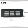 thumbnail image 5 of Mlless Black Aluminum Rectangular Air Vent Grille for Cabinets and Wardrobes, 5 of 6