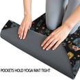 thumbnail image 3 of Cartoon Controllers Games Icons Black Pattern Hot Yoga Mat Towel Non Slip for Hot Yoga - Quick-Drying Yoga Mat Cover with 4 Corner Pockets with Travel Bag - Hot Yoga Towel Non Slip 74"x26", 3 of 6