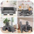 thumbnail image 2 of FKS LIFE 12Pcs Kids Play Couch Modular Kids Sofa Multifunctional Foam Couch Imaginative Convertible Floor Sofa for Boys and Girls, 2 of 8