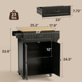 thumbnail image 4 of Lofka Kitchen Island Cart with Storage on Wheels, Microwave Stand with Spice Rack & Towel Rack, Black Rolling Kitchen Cart with Drawer, Adjustable Shelf for Small Kitchen, Dining Room, 4 of 11