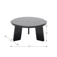thumbnail image 5 of Guyou 32" Round Coffee Table, French Farmhouse Solid Wood Side Table, Modern Accent Table for Living Room Bedroom Office Sofa Side, Black, 5 of 7