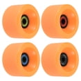 thumbnail image 1 of Uxcell 65mm 78A avec Roues de Croisière Souples ABEC-11 Roues de Rue Planche à Roulettes PU Givré, Orange Lot de 4, 1 of 5