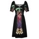 thumbnail image 4 of Muerte - Vestido de manga corta Holy Death elegante vestido de novia invitado vestidos para mujer 2025, 4 of 6