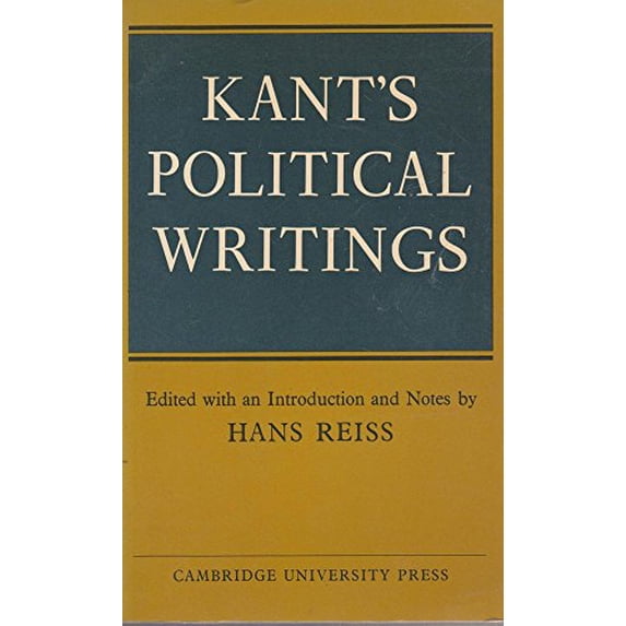 Pre-Owned Kant's Political Writings (Paperback) 0521292123 9780521292122