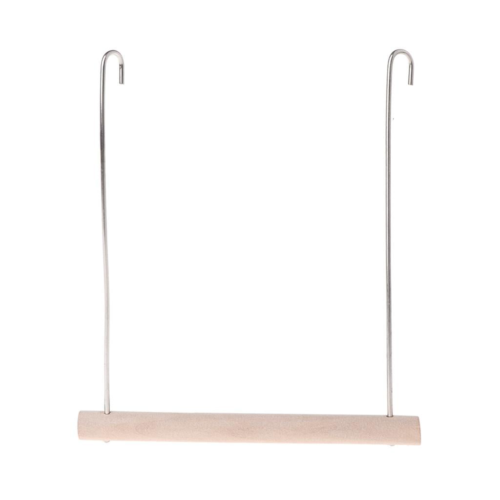 Gieenan Bird Wooden Swing Parrot Perch Natural Wood Stand Cage Hanging Toy for Conures