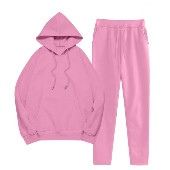 LAJPXKHY Sweatsuits Women 2 Piece Outfit Long Sleeve Pullover Hoodies Sweatpants with Pockets Fall Casual Loose Tracksuits