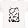 thumbnail image 4 of Inktastic Pitbull Sketch Portrait with Dog Breed Name Boys or Girls Long Sleeve Baby Bodysuit, 4 of 5