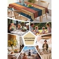 thumbnail image 6 of Farmhouse Orange Blue Yellow Tablecloth Rectangle Table Cloth 60x84, Waterproof Tablecloth Outdoor Table Cloth, Vintage Wood Country Washable Table Cover for Kitchen Dinning Party, 6 of 8