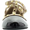 thumbnail image 3 of Wild Diva Womens Fashion Pippa 35 Studs Pointy T Bar Flats Shoes, 3 of 4
