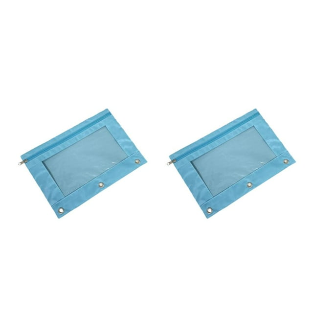 Baohd Convenient Pouch For Storing And Sorting Office Supplies Durable Zippered Pouch Sky Blue 2Set