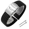 thumbnail image 3 of Correa de reloj de silicona de liberación rápida de 18 mm, 20 mm, 22 mm y 24 mm para Huawei Watch Gt2/3/4 de 46 mm para Fossil y Seiko, correas deportivas de goma, 3 of 5