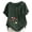 Army Green, variant on Ladies Short Sleeve Round Neck Plant Pattern Blouse Fashion Spring Summer Casual Shirt with Buttons My Items