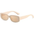 thumbnail image 2 of Gafas de sol rectangulares para mujer, monturas cuadradas, estilo retro, vintage de los años 90, protección UV, gafas de sol de cara pequeña, 2 of 4