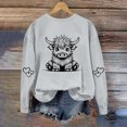 thumbnail image 2 of successthop Womens Sweatshirts Vintage Cow Crewneck Long Sleeve Sweatshirts Casual Pullover Hoodie Graphic Print Blouse, 2 of 6