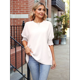 thumbnail image 5 of Blusas Elegantes e Informales para Mujer, Cuello , Mangas 3/4 y Puños Fruncidos. L, 5 of 8