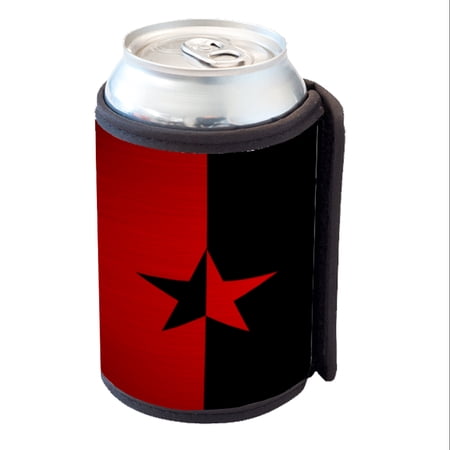 KuzmarK Insulated Drink Can Cooler Hugger - Black Star