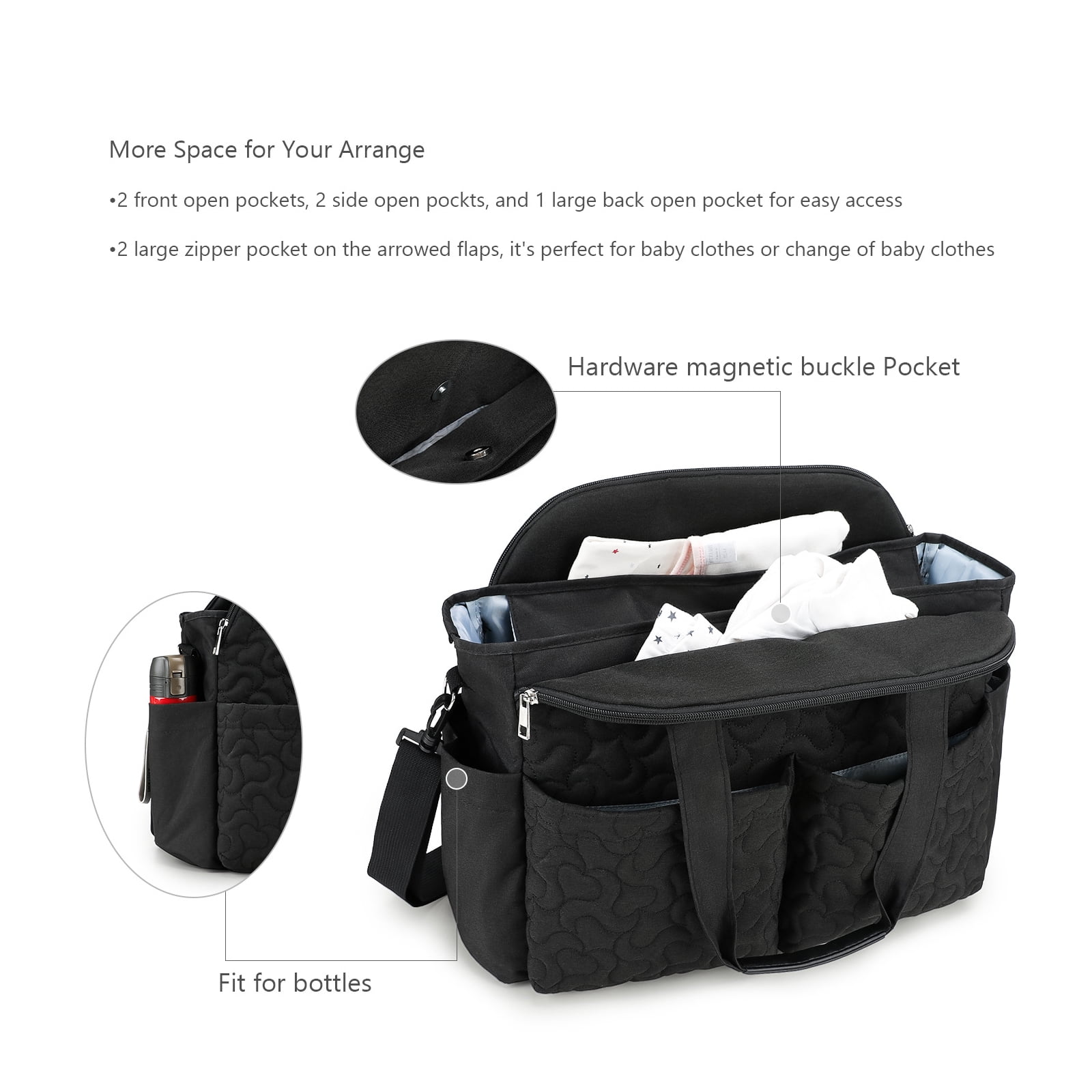 Essential Travel Gear for Parents High Capacity Water Resistant Diaper Storage Bag Comfortable Ergonomic Carrying Bag