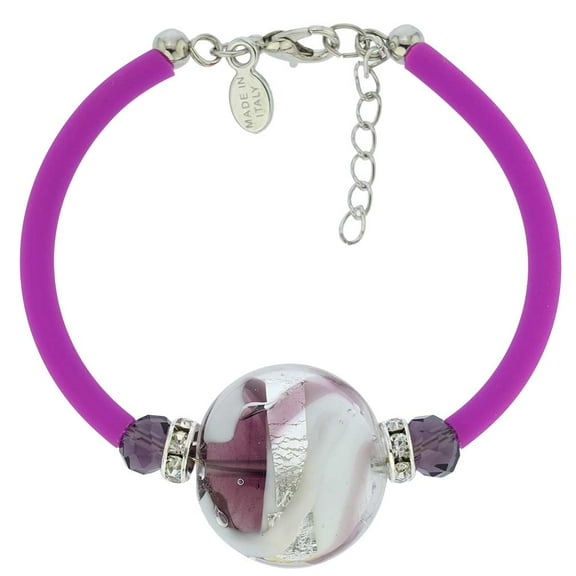 GlassOfVenice Murano Glass Venice Diva Bracelet - Summer Rose