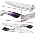 thumbnail image 6 of Kitchen Knife Set, 9-Piece Professional Kitchen Knives Set with Acrylic Block, Non Stick Sharp Stainless Steel Chef Knife Set with Sharpener for Kitchen Cutting Kitchen Gifts，Purple, 6 of 6