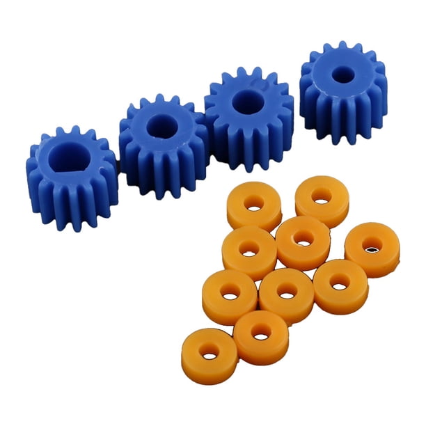 Haosie Kit De Engranajes De Plástico – 64 Tipos | Engranajes Rectos, Cónicos, Corona, Poleas Y Tornillos Sin Fin | Ideal Para DIY Y Robótica | Repuesto Para Juguetes