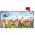 thumbnail image 2 of Spring Flowers and Butterflies Mailbox Covers Magnetic Post Letter Box Cover for Garden Yard Decor Outside Home Standard 25.5x21 in, 2 of 6