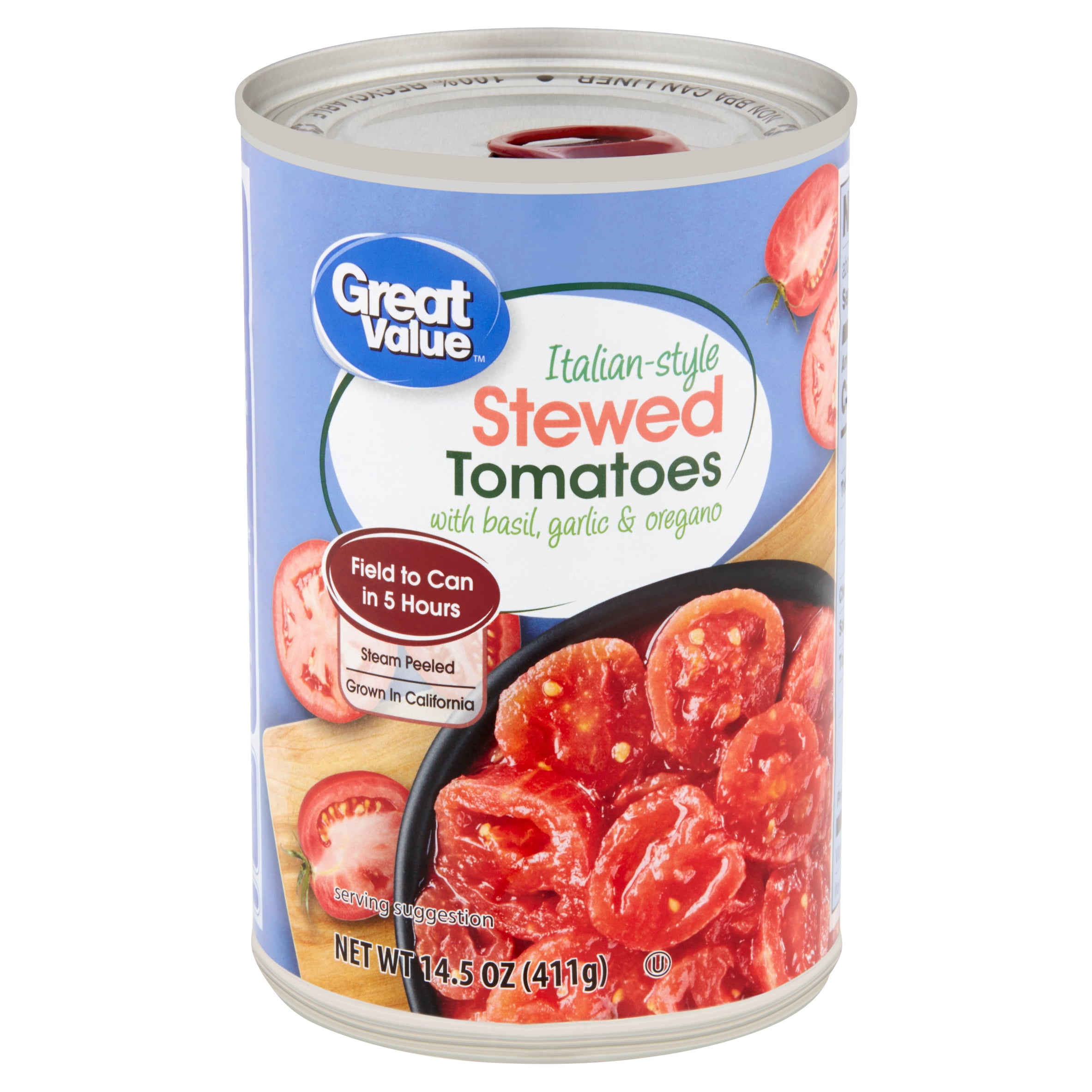 Great Value ItalianStyle Stewed Tomatoes with Basil, Garlic & Oregano