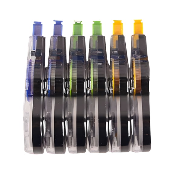 CCOCC Correction Tape 6 Pack White Out Correction Tape Dispenser Easy To Use Applicator For Instant Corrections Study Supplies 6 Colors,6Pcs White