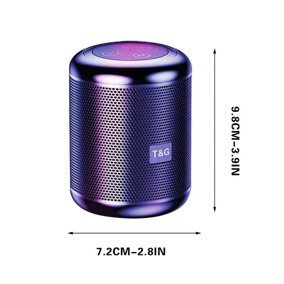 QTOCIO Bluetooth Speaker, 360° HD Surround Sound W Bass, 9D Cinema Level Stereo, Portable Lightweight Wireless Travel Speakers With LED Light