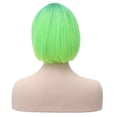thumbnail image 5 of BERON Lime Green Wig Short Green Bob Wig with Bangs for Women Rose Net Heat Resistant Synthetic Wigs, 5 of 5
