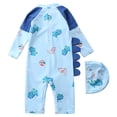 thumbnail image 3 of Gunia Little Boys Swimsuit Long Sleeve Rash Guard Swimwear With Upf 50 Sun Printed Kids Youth Toddler Boy Swimsuits For Beach Pool 2-12 Years, 3 of 3
