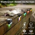 thumbnail image 3 of Pack Colorful Waterproof Solar Fence Light, Colorful Solar Deck Light IP65 Waterproof Solar Trail Light Wall Lamp for Garden, Step, Path, Stairs, Patio, Fence,, 3 of 5